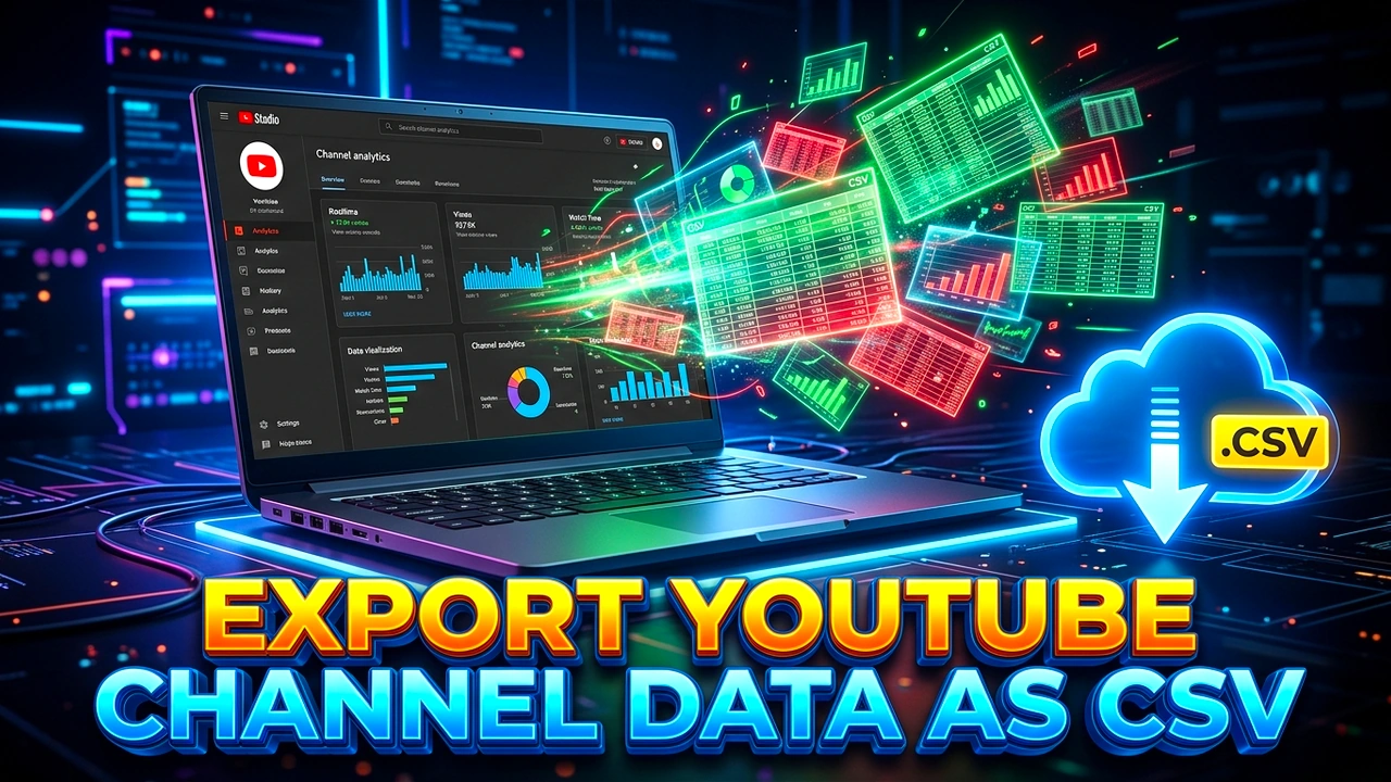 How to Get Your YouTube Channel Data as CSV: 5 Free Methods