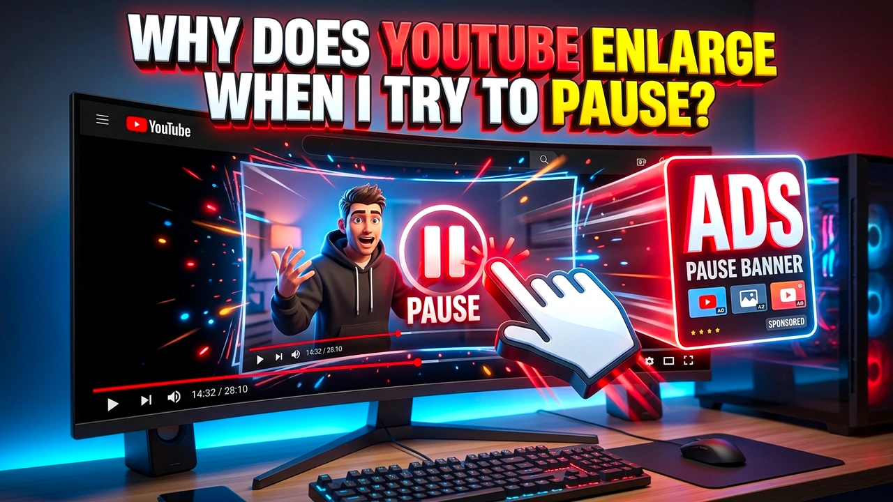 Why Does YouTube Enlarge When I Try to Pause? (Pause Ads)
