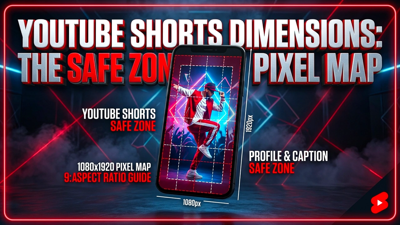 YouTube Shorts Dimensions: The Safe Zone Pixel Map